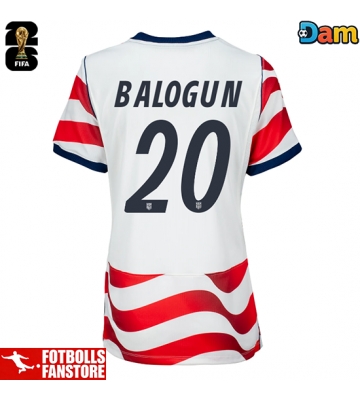 Förenta stater Folarin Balogun #20 Hemmatröja Dam VM 2026 Kortärmad